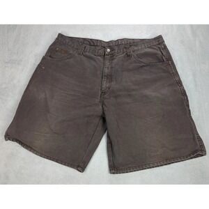 Denim Work Shorts Mens W40 Black Cotton Zip Fly Carpenter Big‎ Smith Distressed